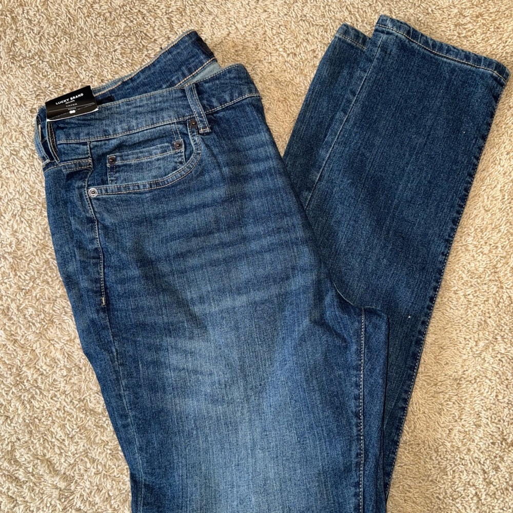 Lucky Taper Blue Denim Jeans 36x32 Fusele